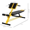 thumbnail image 3 of Soozier Adjustable Weight Bench Roman Chair Exercise Training Multi-Functional Hyper Extension Bench Dumbbell Bench Ab Sit up Decline Flat Black and Yellow, 3 of 10