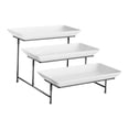 thumbnail image 4 of Lipstore 3 Tier Rectangular Serving Platter Stand Set Tiered Serving Tray for Dessert Black, 4 of 8