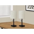 thumbnail image 1 of Monarch Specialties Lighting, Set Of 2, 17"h, Table Lamp, Usb Port Included, Black Metal, Beige Shade, Contemporary, 1 of 6
