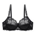 thumbnail image 1 of Push Up Bra Womens Lace With Steel Ring Solid Color Sexy Double Breasted Push Up Bra, 1 of 8