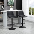 thumbnail image 2 of HOMCOM Tabourets de Bar Réglables 2 Pcs Hauteur Comptoir Tabouret de Comptoir de Cuisine Gris, 2 of 10