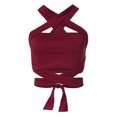 thumbnail image 3 of Fridja Womens Wild Style Off The Shoulder Crop Tops Sequins Strapless Bra Tank Vests, 3 of 7
