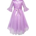 thumbnail image 2 of Girls Dress Lace Sequin V-neckline Pageant Wedding 7 Years, 2 of 8