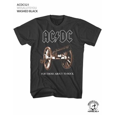 ACDC Music Wesaluteyou Adult Short Sleeve T Shirt