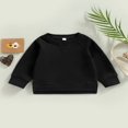 thumbnail image 3 of MesaSe Bébé Garçon Fille Solide Coton Pull Col Rond Manches Longues T-Shirt Tops Printemps Vêtements d'Automne Brun 2-3 Ans, 3 of 7