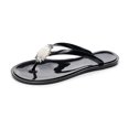 thumbnail image 2 of CEHVOM Women's Summer Jeweled Rhinestone T-Strap Flat Sandals Beach Flip Flop Shoes, 2 of 6