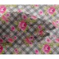 thumbnail image 4 of oneOone Viscose Chiffon Fabric Leaves & Floral Check Printed Craft Fabric BTY 42 Inches Wide, 4 of 4