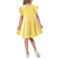 thumbnail image 4 of QIPOPIQ Robe Patineuse de Fête pour Fille à Manches Courtes, Décontractée, Vintage, Col Peter Pan, Coupe Évasée, avec Poches, 4-12 Ans, Liquidation, 4 of 4