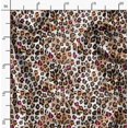 thumbnail image 2 of Soimoi White Silk Fabric Leopard Animal Skin Print Fabric by the Yard 42 Inch Wide, 2 of 6