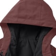 thumbnail image 3 of Men's Waterproof Work Jacket, Hooded Raincoat with Multiple Pockets for Outdoor and Casual Wear, Breathable Nylon Shell, 3 of 8