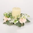thumbnail image 2 of Hydrangea Candle Rings Wreaths Floral Candle Ring Candlerings For Pillar Candle, 2 of 4