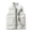 c01White, variant on LNWUY Men's Puffer Vest Casual Stand Collar Thickened Sleeveless Quilted Waistcoat Outdoor Padded Solid Color Cotton Clothing Black XL