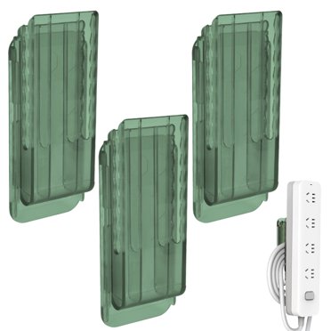 3 Pcs Support Mural pour Barre d'Alimentation, Organiseur de Câbles à Clips, Fixateur de Prise Réutilisable pour Cuisine, Maison et Bureau