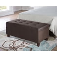thumbnail image 3 of Charlotte Dark Brown Shoe Storage Ottoman, 3 of 3