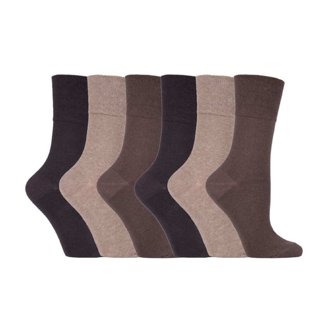 Gentle Grip - 6 Pairs Ladies Gentle Grip Non Elastic Socks