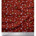 thumbnail image 1 of Soimoi Crepe Silk Fabric Dot,Leaves & Bird Cartoon Print Fabric by The Yard 42 Inch Wide, 1 of 3