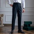 thumbnail image 2 of Pantalon Décontracté pour Homme Pantalon de Mode pour Hommes Coupe Ajustée Pantalon Habillé Classique Décontracté Pantalon Habillé d'Affaires Pantalon Formel pour Hommes, 2 of 8