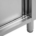 thumbnail image 5 of vidaXL Work Tables with Sliding Doors 2pcs 240x50x(95-97)cm Stainless Steel, 5 of 5