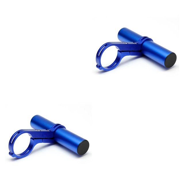 QualitChoice Rallonge de Guidon de Vélo Détachable Réutilisable Extension en Alliage d'Aluminium Support de Fixation pour Bell Bleu 2Ensemble