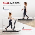 thumbnail image 3 of Sunny Health & Fitness Treadpad Pacer Dual Mode Walking/Running Treadmill with 6-Level Auto Incline, Remote Control & Exclusive SunnyFit App Enhanced Bluetooth Connectivity, 3 of 7