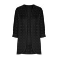 thumbnail image 4 of Qertyioot Cardigan Ouvert pour Femme Couleur Manches Trois Quarts Hauts Décontractés Blouse, 4 of 6