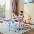 thumbnail image 1 of Maison Classique Kids Folding Table and Chairs Set, Set of 5 – Pastel, 1 of 8