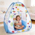 thumbnail image 4 of Kids Play Tent with Pops Up Design for Indoor and Outdoor Use, Foldable Game Tent with Storage Bag, Portable Playhouse for Reading Relaxing and Games, Blue, 4 of 6