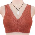 thumbnail image 2 of B91xZ Soutien-Gorge Sans Armatures Double Support pour Femmes Grande Taille Mode Dentelle Non Doublé, Rouge 44, 2 of 4