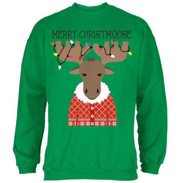 Chandail pour Hommes Noël Merry ChristMoose Moose