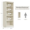 thumbnail image 3 of VAUXHILL & CO. Halston Standard Bookcase, Adjustable Shelving Unit, Cream, 3 of 10