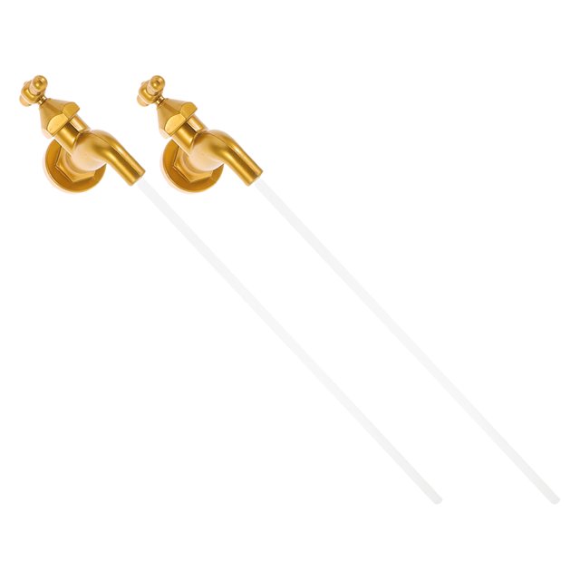 Greenadscape 2pcs Water Flowing Faucet Fountain Golden Plastic DIY Accessories for Adults