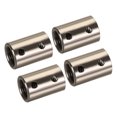 thumbnail image 1 of Unique Bargains M10 M4 Manchon de Filetage Connecteur de Tuyaux à Goujon Écrou de Raccord Rond Perle Noir Lot de 4, 1 of 5