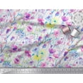 thumbnail image 2 of Soimoi Moss Georgette Fabric Flower Watercolor Printed Fabric 1 Yard 42 Inch Wide, 2 of 3