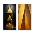 thumbnail image 2 of Designart « Prospérité Ascendante Rétro Or Abstrait I » Peinture Abstraite Ensemble d'Art Mural Encadré de 2 - Ensemble d'Art Mural Moderne Encadré Or de 2, 2 of 6
