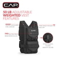 thumbnail image 3 of CAP Barbell Adjustable Weighted Vest, 50lb, 3 of 9