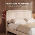 thumbnail image 3 of Hcore Boucle Bed Frame Full Size,Modern Beige Bed Frame with Adjustable Headboard, Soft Rounded Corners,No Box Spring Required,Easy Assembly, 3 of 6