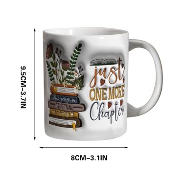 Lksixu Gift For Book Lover, Floral Book Mug, Reading Mug, Flower Book Mug, Book Lover Mug, Librarian Mug,Teacher Gift Kitchen Gadgets