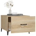 thumbnail image 3 of vidaXL Coffee Table with Metal Legs 2 pcs Sonoma Oak 50x50x40 cm, 3 of 5