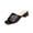Black, variant on RXMEKW Slide Sandals for Women with Low Block Heel, Crisscross Strap Open-Toe Mule Slippers in Black or White for Casual Wear and Indoor Outdoor Use