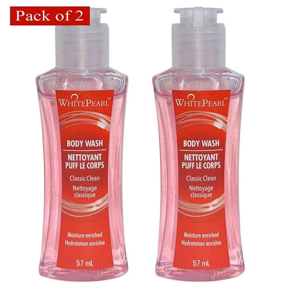 White Pearl Travel Body Wash Classic Clean 57ml (Pack of 2)