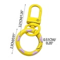 thumbnail image 2 of EGNMCR Tools&Home Improvement Candy-Colored Donut Keychains Spring Hook And Door Knob Combo With Colorful Enamel Coating Candy Colored Donut Buckles, 2 of 5