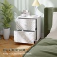 thumbnail image 4 of HOMCOM Nightstand, Bedside Table with 2 Drawers, Mid-Century Style, White, 4 of 10