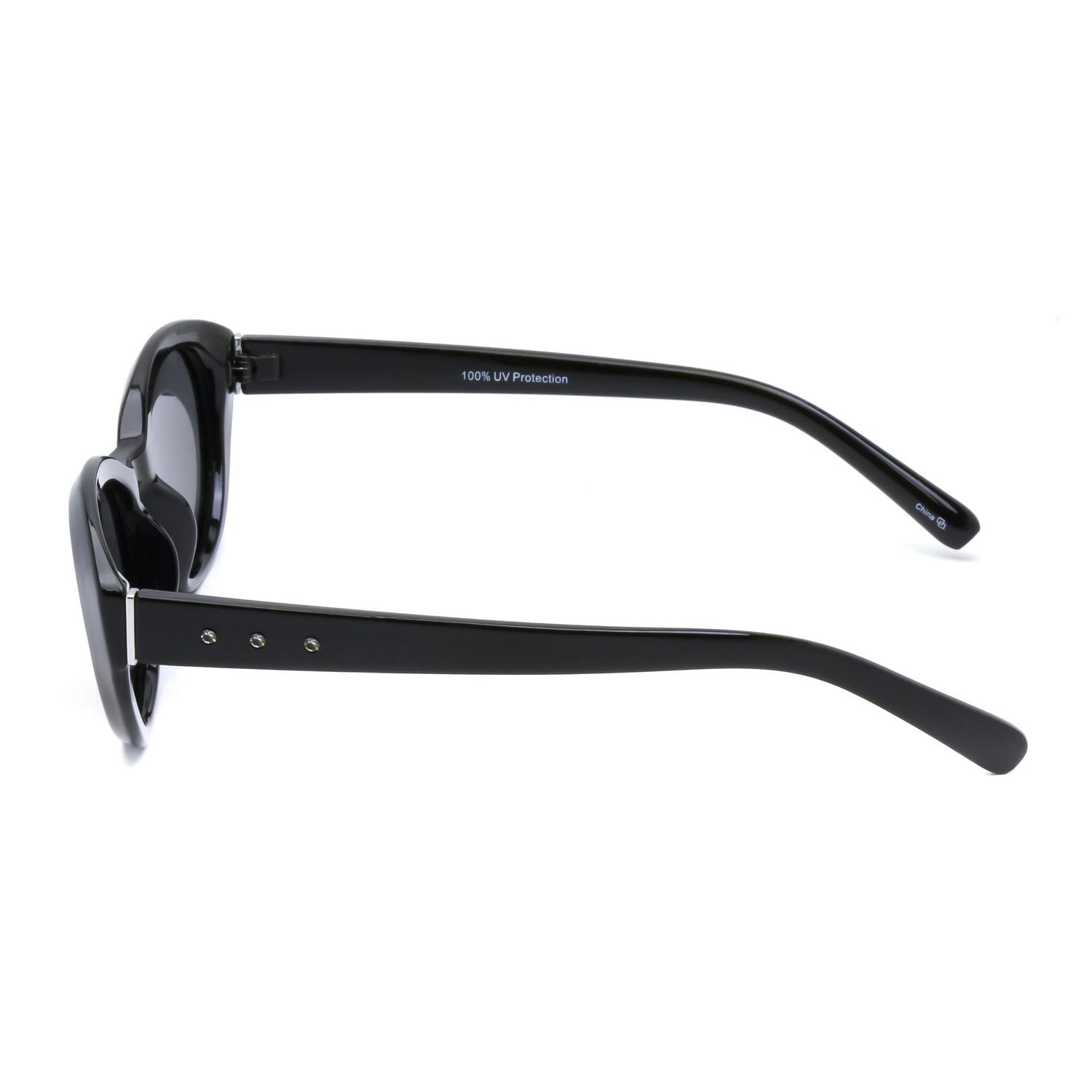 Time & Tru Black Polarized Rectangle Sunglasses