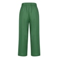 thumbnail image 5 of Dealovy Plus Size Pants for Women Cotton Linen Elastic Waisted Casual Summer Beach Trousers with Pockets, 5 of 5