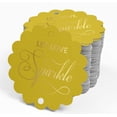 thumbnail image 4 of Inkdotpot Real Gold Foil Let Love Sparkle Wedding Tags Favor Hang Paper Tags 50 Pieces, 4 of 6