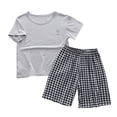 thumbnail image 1 of Zpanxa Girls Matching Sets Thin Short Sleeve Pajama Set Home Wear Air Conditioning Suit 6 Years, 1 of 7