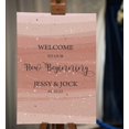 thumbnail image 2 of Darling Souvenir MADE WITH LOVE Personalized Welcome Sign/ Banner, Welcome To Our New Beginning Custom Brush Stroke Wedding, Engagement Party Sign - 18x12, 2 of 5