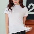 thumbnail image 2 of Women's Crew Neck Short Sleeve Tops Double Lined Slim Fit T Shirts Basic Tee Cloud Pro Collection, 2 of 6