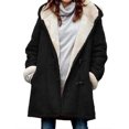 thumbnail image 1 of Innerwin Jacket Long Sleeve Ladies Coat Holiday Buttons Baggy Outwear Black S, 1 of 3