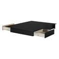 thumbnail image 2 of South Shore Step One Full/Queen Platform Bed with drawers, in Pure Black, 2 of 11